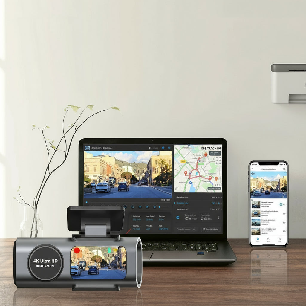 Dash Cam 4K pour voiture avec Vision nocturne