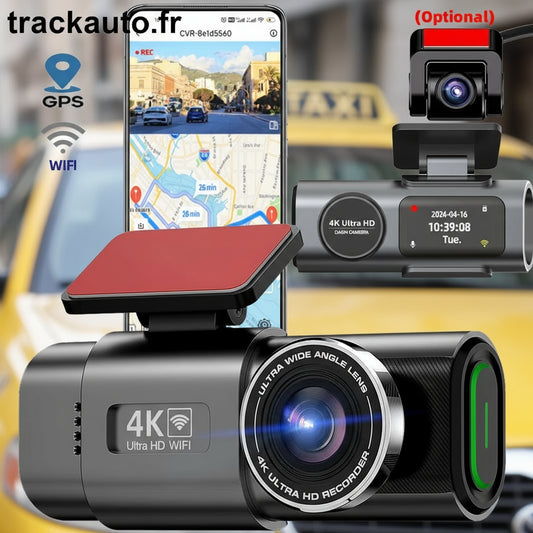 Dash Cam 4K pour voiture avec Vision nocturne