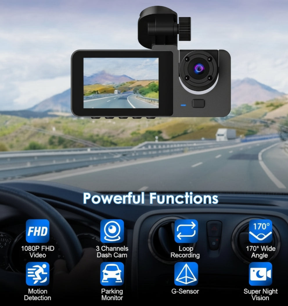 Dash Cam intérieur et Extérieur